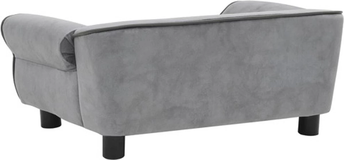 VidaXL Hondenbank 72x45x30 Cm Pluche Grijs 7 VidaXL Hondenbank 72x45x30 Cm Pluche Grijs - Afbeelding 5