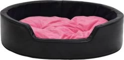 VidaXL Hondenmand 69x59x19 Cm Pluche En Kunstleer Zwart En Roze -Katten Hondenbenodigdheden Winkel 1200x583
