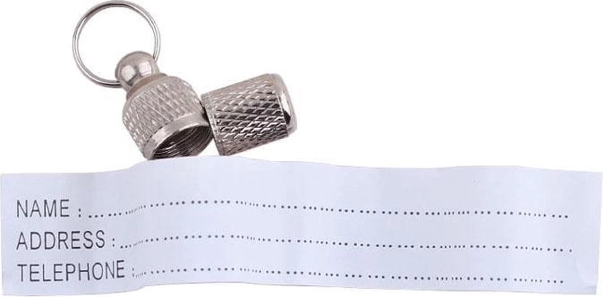 Merkloos Adreskoker - Huisdieren ID Kokertje - Hond En Of Kat 3 Merkloos Adreskoker - Huisdieren ID Kokertje - Hond En Of Kat