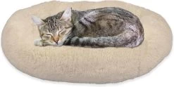Peaceful Pooch S - Pluizig Hondenbed - 58cm Diameter - Opvouwbaar - In Verschillende Maten. Kattenbed - Wasbaar - Uitneembare Vulling - Ontspant Gewrichten En Spieren - Anti-slip Noppenbodem -Katten Hondenbenodigdheden Winkel 1200x602 1