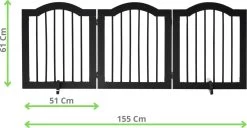 Paws & Claws - Hondenhek –Deurhekje - Dog Barrier - 154,5 X 61 Cm - Opvouwbaar - Zwart -Katten Hondenbenodigdheden Winkel 1200x621 1