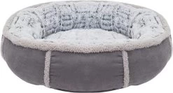 Rosewood Hondenmand Pluche Donut Grijs - 51X51X13 CM