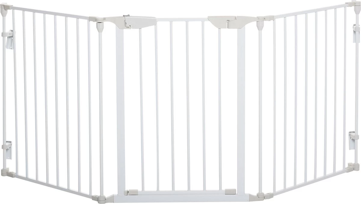 PawHut Afschermhek Voor Honden Veiligheidshek Hondenhek 3 Elementen Kunststof Wit D06-100V01 3 PawHut Afschermhek Voor Honden Veiligheidshek Hondenhek 3 Elementen Kunststof Wit D06-100V01