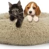 Behave Donut Hondenmand - Hondenkussen - Hondenbed - Kattenmand - Fluffy - Donut - 50cm - Beige -Katten Hondenbenodigdheden Winkel 1200x681 2