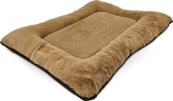 Topmast Soft Pluche Benchmat - Comfort Benchkussen - Beige - Small - 61 X 46 X 6 Cm - Voor Honden - Hondenkussen
