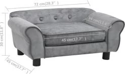 VidaXL Hondenbank 72x45x30 Cm Pluche Grijs 17 VidaXL Hondenbank 72x45x30 Cm Pluche Grijs -Katten Hondenbenodigdheden Winkel 1200x709 2