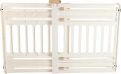 Iris Ohyama Huisdier Bariere PBR-600 - Kunststof - Wit/Beige - Uitschuifbaar