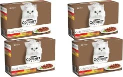 Gourmet Gold Multipack 12x85 G - Kattenvoer - 4 X Vleesmix&Vlees
