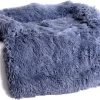 Dogs&Co Zachte Fluffy Hondenmat Voor Bank Maat S Antraciet 75x75cm