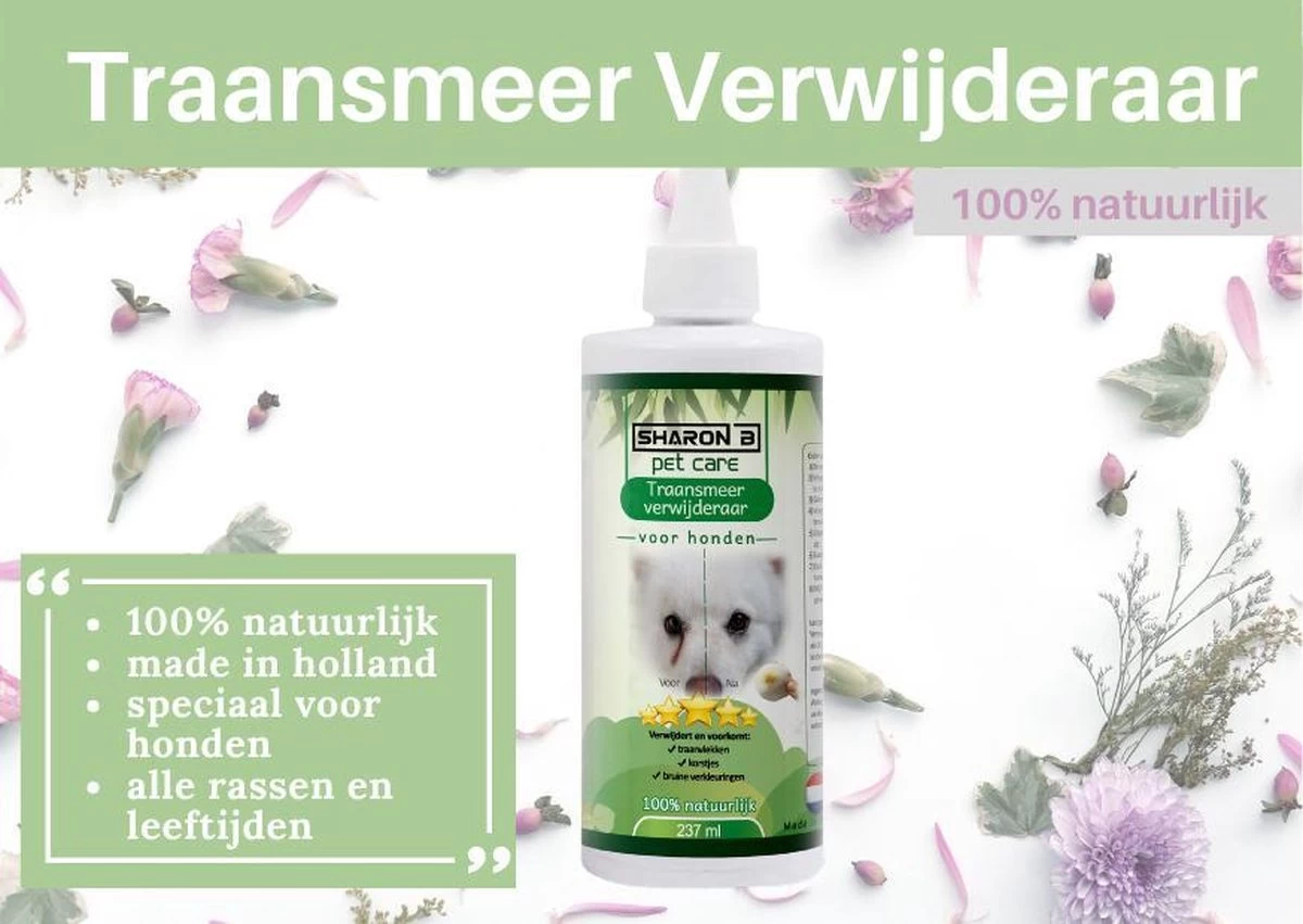 Traansmeer Verwijderaar Hond - Mega Fles - 237ml - Traanstreep Remover - Traansmeer Remover - Tegen Korstjes En Verkleuringen Bij Honden Met Lichte Vacht 8 Traansmeer Verwijderaar Hond - Mega Fles - 237ml - Traanstreep Remover - Traansmeer Remover - Tegen Korstjes En Verkleuringen Bij Honden Met Lichte Vacht - Afbeelding 6