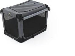 Maelson Soft Kennel - Robuuste Hondenbench Van Zacht Materiaal - Opvouwbare Kennel Met Stevig Stalen Binnenframe - Zwart/antraciet - XXS / XS / S / M / L / XL / XXL - 92 L