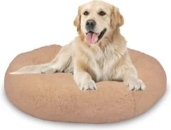 Peaceful Pooch L - Pluizig Hondenbed - 94cm Diameter - Opvouwbaar - In Verschillende Maten. Kattenbed - Wasbaar - Uitneembare Vulling - Ontspant Gewrichten En Spieren - Anti-slip Noppenbodem