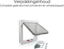 Merkloos Kattenluik - Inclusief Tunnel - 4 Vergendelingsstanden - Wit - Waterdicht - 23 X 25 X 5.5 Cm -Katten Hondenbenodigdheden Winkel 1200x922 7