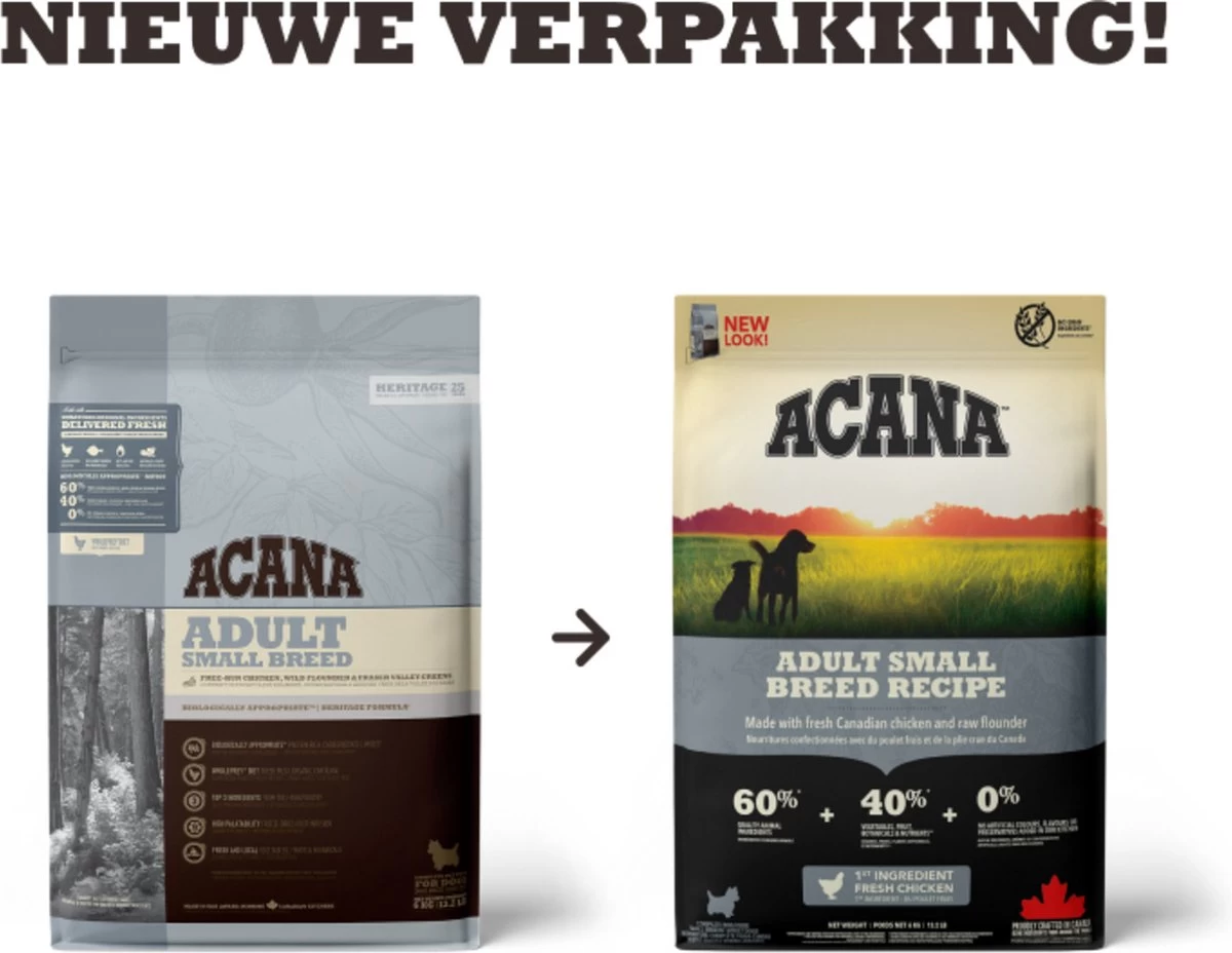 Acana Heritage Adult Small Breed - 6 KG 6 Acana Heritage Adult Small Breed - 6 KG - Afbeelding 4