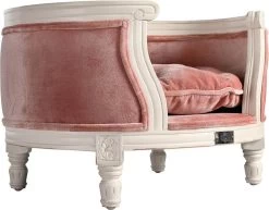 Lord Lou - George Roze Velvet S - Luxe Hondenmand - Luxe Kattenmand - 49x40x31 -Katten Hondenbenodigdheden Winkel 1200x937