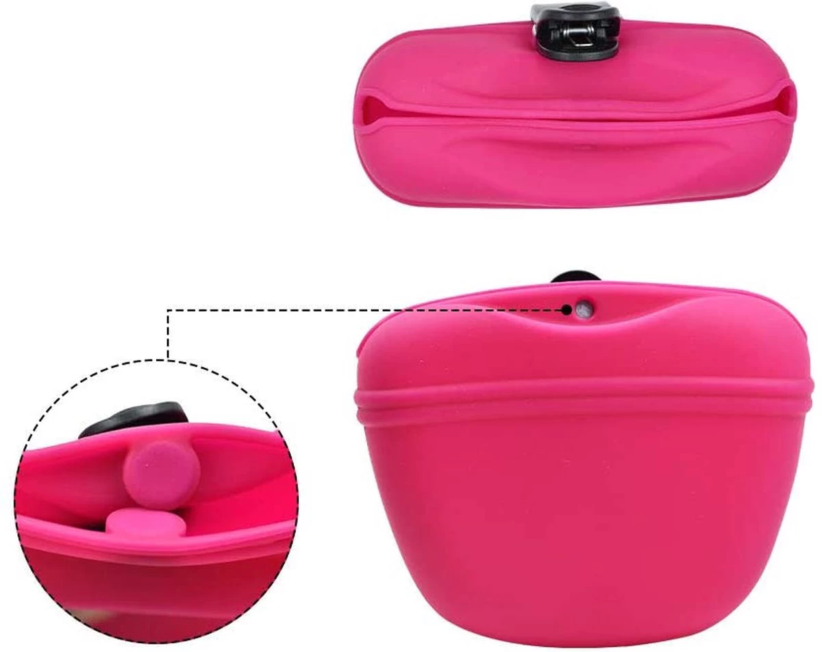 Merkloos 3 Stuks - Siliconen Magnetische Honden Beloningstasje - Dieren Traktatie Pouch - Voor Huisdier Training - Opbergtas - Zelfsluitend - Trainingzakje - Vaatwasser Veilig - Met Riem Clip - Blauw / Groen / Roze 8 Merkloos 3 Stuks - Siliconen Magnetische Honden Beloningstasje - Dieren Traktatie Pouch - Voor Huisdier Training - Opbergtas - Zelfsluitend - Trainingzakje - Vaatwasser Veilig - Met Riem Clip - Blauw / Groen / Roze - Afbeelding 6