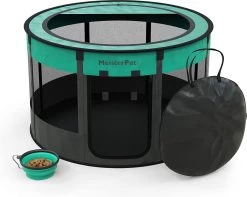 Meisterpets Opvouwbare Puppyren Rond - Extra Stevig - (Ø X H) 75 X 43 Cm - Incl. Gratis Drinkbak!