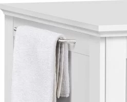 MEUBELEXPERT - Kattenhuis Kattenmand Wit Gesloten Kattentoilet Met Ingang En Handdoekhouder Kattenbak Kast Voor Katten Honden Huisdier 48,5 X 51 X 51,5 Cm Hout -Katten Hondenbenodigdheden Winkel 1200x970 2