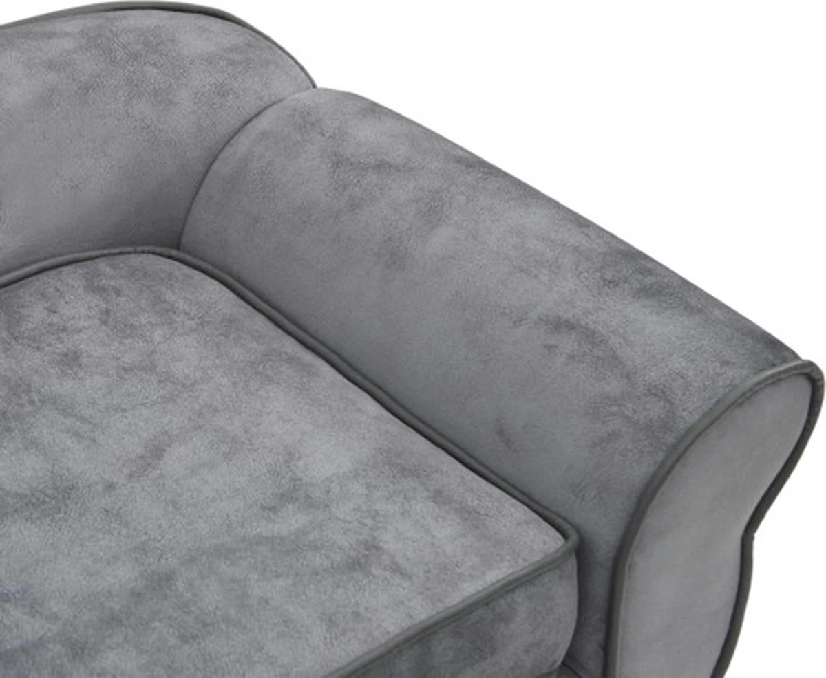 VidaXL Hondenbank 72x45x30 Cm Pluche Grijs 10 VidaXL Hondenbank 72x45x30 Cm Pluche Grijs - Afbeelding 8