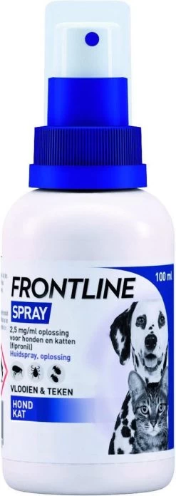 Frontline Spray Anti Vlooienmiddel En Tekenmiddel - Hond En Kat - 100 Ml -Katten Hondenbenodigdheden Winkel 426x1200