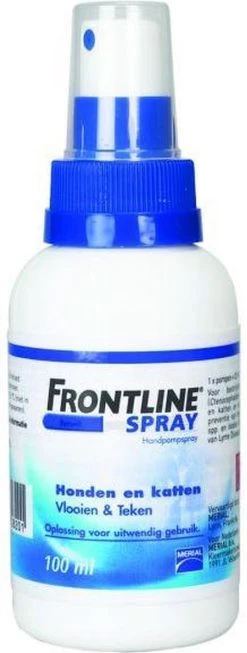 Frontline Spray Anti Vlooienmiddel En Tekenmiddel - Hond En Kat - 100 Ml -Katten Hondenbenodigdheden Winkel 454x1200