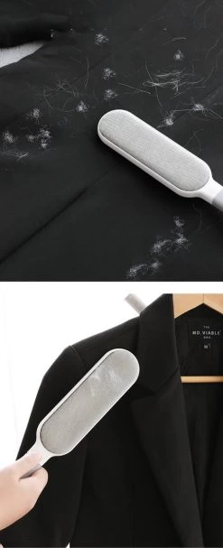 IGOODS - Pet Hair Remover - Hond & Kat Roller Brush - Dubbelzijdig Bont Ontharingsgereedschap Met Zelfreinigende Basis - Reismaatborstel - Voor Kleding - Bank - Tapijt - Autostoel GRIJS -Katten Hondenbenodigdheden Winkel 488x1200