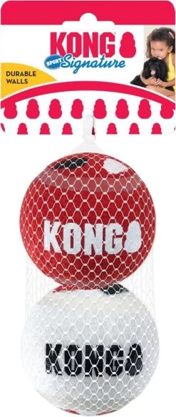 KONG Signature Speelballen L - Steviger Dan Tennisballen - Niet Schurend Materiaal - Speelbal Voor Honden - 2 Stuks -Katten Hondenbenodigdheden Winkel 506x1200