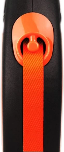 Flexi New Neon Tape - Hondenriem - Zwart/Oranje - M - 5 M - (<25 Kg) -Katten Hondenbenodigdheden Winkel 509x1200