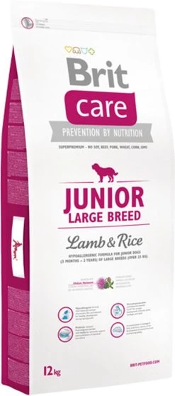 Brit Care Hypo-allergeen Junior - Large Breed Lam En Rijst -12kg -Katten Hondenbenodigdheden Winkel 531x1200 1