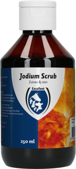 Excellent Jodium Scrub - Verzorgingsproduct Voor Het Zuiveren En Reinigen Van De Huid - Geschikt Voor Dieren - 250 Ml