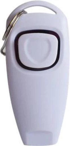 Luxe Clicker Met Fluit - 2 In 1 Hondentrainer - Hondenklikker - Met Bevestigingsring - Hond Trainen Met Een Clicker En Fluit - Honden Trainer - Wit - Puppy Klikker - Puppy Trainen - Kattentrainer - Trainingshulp Voor Huisdieren - Huisdieren