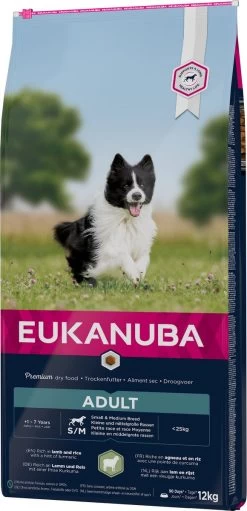 Eukanuba Dog Adult Small/Medium Breed Lamb / Rice - 12 KG -Katten Hondenbenodigdheden Winkel 580x1200 2