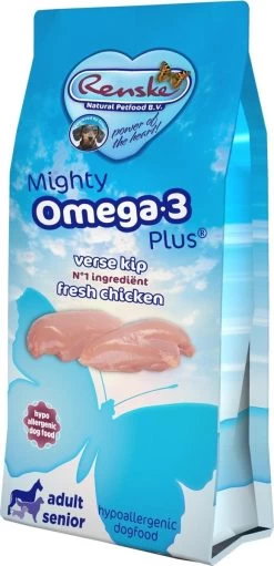 Renske Mighty Omega Plus Adult/Senior Kip/Rijst 15 KG -Katten Hondenbenodigdheden Winkel 580x1200 3