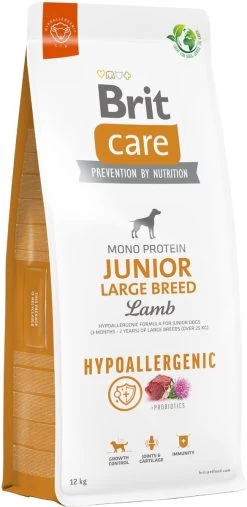 Brit Care Hypoallergenic Junior Large Breed Lamb & Rice 12 Kg - Hond