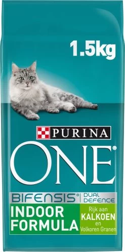 Purina One PURINA® ONE Indoor Rijk Aan Kalkoen & Volkoren Granen Brokjes 1,5 Kg -Katten Hondenbenodigdheden Winkel 595x1200 5