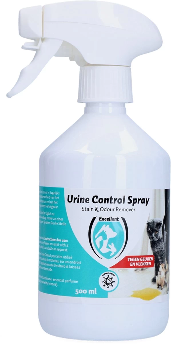 Excellent Urine Control Spray - Makkelijk Urinevlekken En -geuren Verwijderen - Geschikt Voor Alle Dieren - 500 Ml 3 Excellent Urine Control Spray - Makkelijk Urinevlekken En -geuren Verwijderen - Geschikt Voor Alle Dieren - 500 Ml