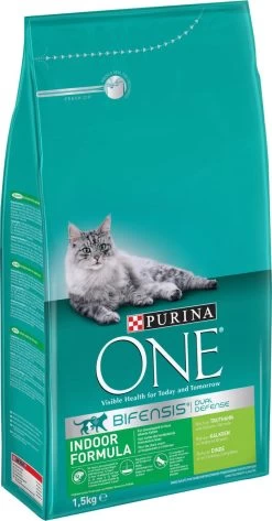 Purina One PURINA® ONE Indoor Rijk Aan Kalkoen & Volkoren Granen Brokjes 1,5 Kg -Katten Hondenbenodigdheden Winkel 627x1200