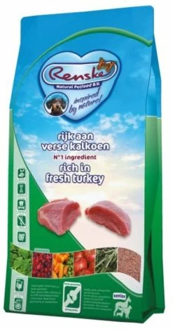 Renske Super Premium Senior Kalkoen Graanvrij 12 KG -Katten Hondenbenodigdheden Winkel 633x1200