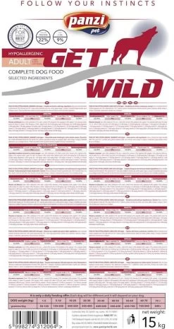 Get Wild - Hypoallergeen Hondenvoer Voor Volwassen Honden Met Gevoelige Maag/darmen - Hondenbrokken Met Lam/rijst Smaak - 15kg -Katten Hondenbenodigdheden Winkel 637x1200
