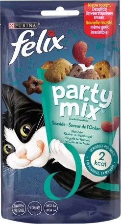 Felix Cat Snacks Party Mix - Kattensnacks Original En Seaside - 16 X 60g -Katten Hondenbenodigdheden Winkel 648x1200 1