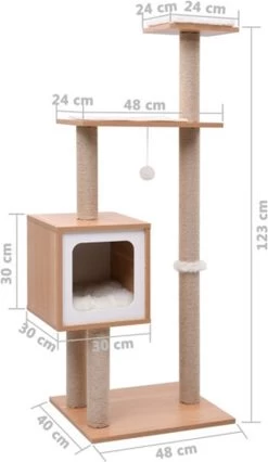 VidaXL Kattenkrabpaal Met Sisal Krabmat 123 Cm -Katten Hondenbenodigdheden Winkel 696x1200 2