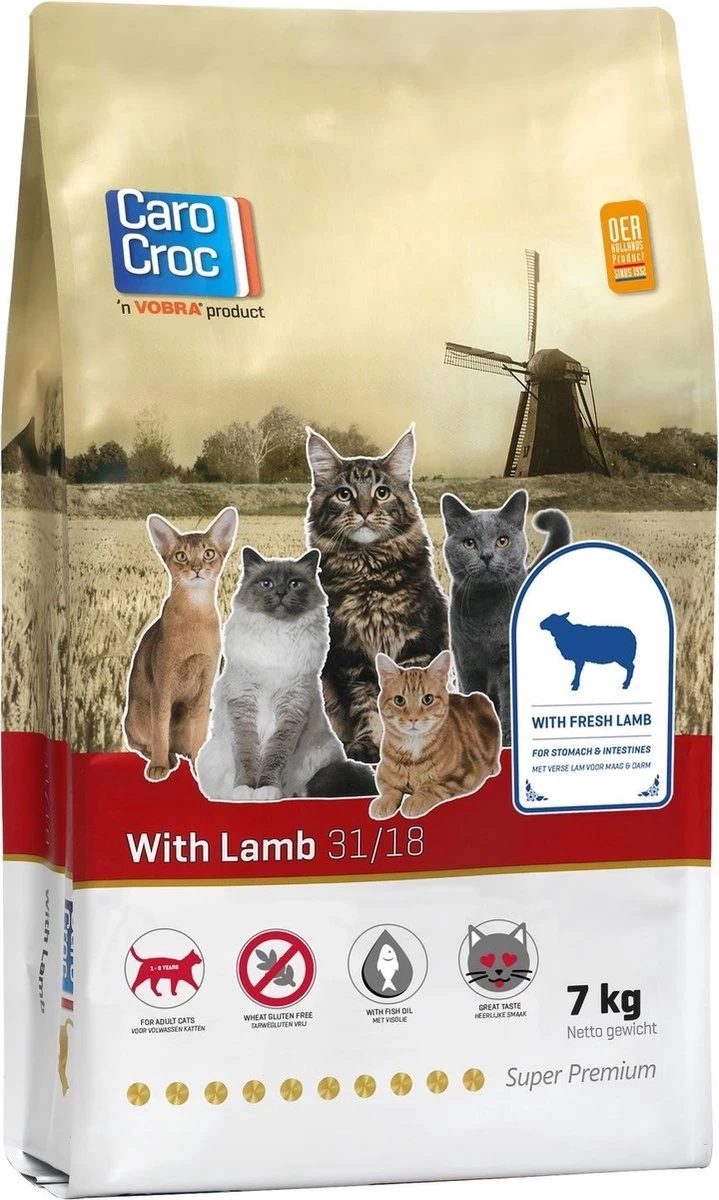 Carocroc Kat Lam - 7 Kg Met Gratis Catessy Stick 3 Carocroc Kat Lam - 7 Kg Met Gratis Catessy Stick