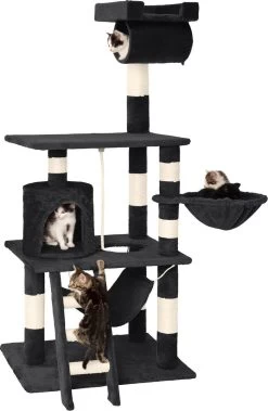 TecTake Stokely - Zwart - Krabpaal - 141 Cm -Katten Hondenbenodigdheden Winkel 783x1200 2