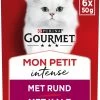 Gourmet Mon Petit Intense - Kattenvoer Natvoer - Vlees - 24 X 50 Gr