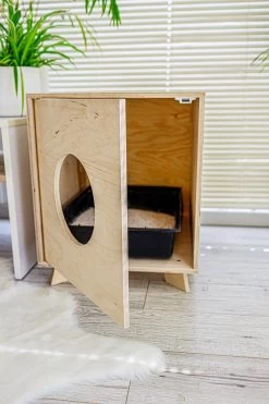 Catandwood Kattenhuis - Kattenbakcontainer - Kattenbak Ombouw - Hout -Katten Hondenbenodigdheden Winkel 799x1200 3