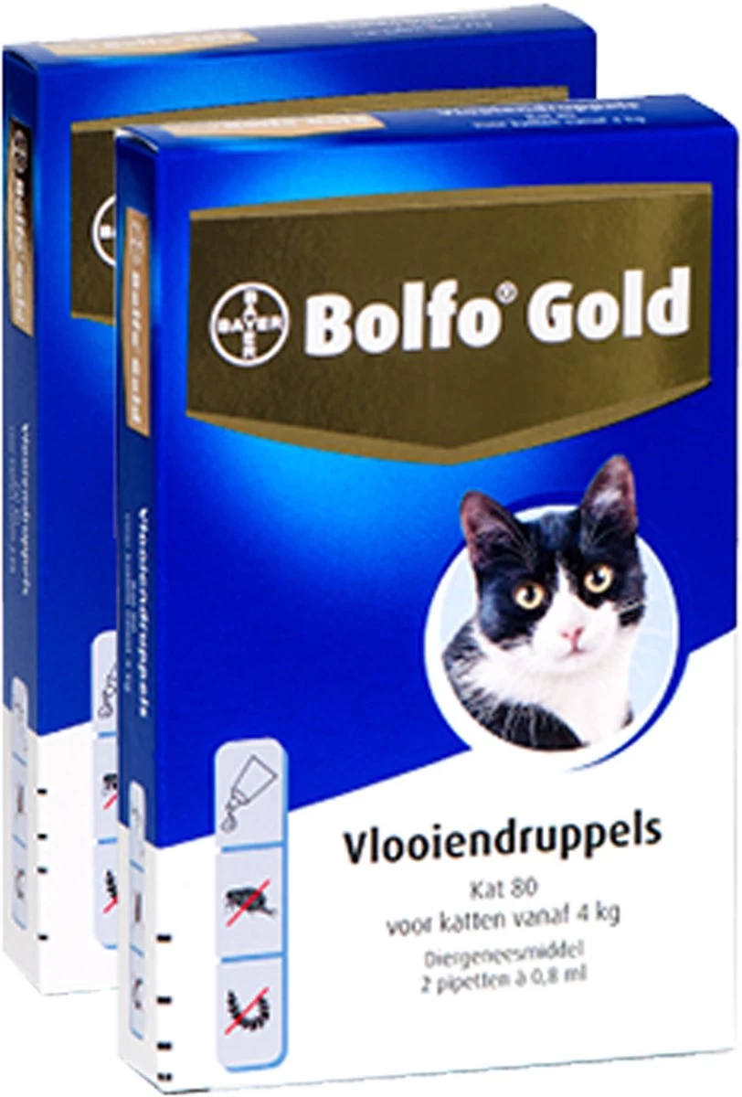 Bayer Bolfo Gold 80 Anti Vlooienmiddel - Kat - >4 Kg - 2 Pipetten 7 Bayer Bolfo Gold 80 Anti Vlooienmiddel - Kat - >4 Kg - 2 Pipetten - Afbeelding 5