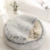 Mooki Nova Plushe - Kattenmand - Luxe Kattenbed - Kattenkussen - Cavebed - Donut - Extra Zacht & Comfortabel - Hondenmand - Lichtblauw - 50 Cm -Katten Hondenbenodigdheden Winkel 828x1200 1