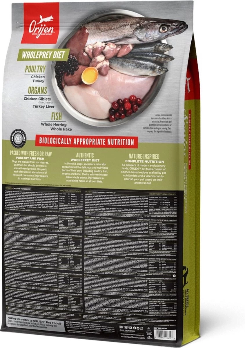 Orijen Whole Prey Senior Dog - Kip & Kalkoen - Hondenvoer - 11.4 Kg 7 Orijen Whole Prey Senior Dog - Kip & Kalkoen - Hondenvoer - 11.4 Kg - Afbeelding 5