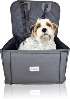 Doxie® Autostoel Hond – Autostoelhoes – 2 In 1 – Opvouwbaar – Antislip – 45 X 45 Cm – Inclusief Autogordel En Opbergtas – Zwart