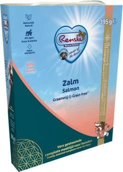 Renske Vers Vlees Zalm Graanvrij - Hondenvoer - 10 X 395 Gr -Katten Hondenbenodigdheden Winkel 860x1200 1